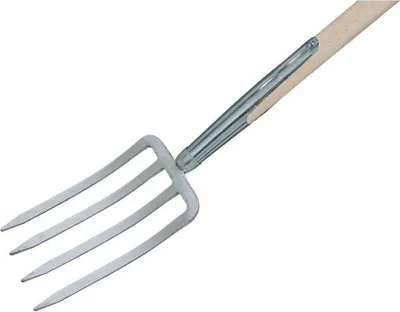 Image de Freund Victoria 126-0548 Fourche à bêcher 4 dents, manche en T 85cm, argent (1 pièce)