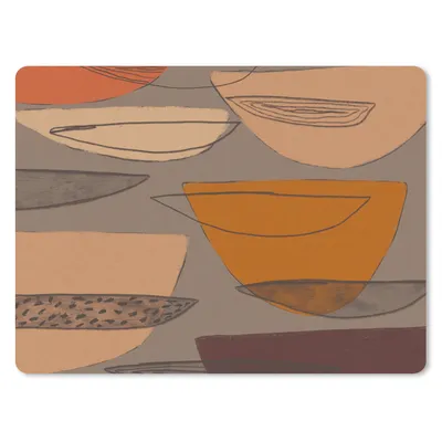 Produktbild von MuchoWow® Mauspad Mousepad Abstrakt - Vintage - Formen - Pastell 40x30 cm - Mousepads - Maus Mat - Pad - Mausunterlage - Anti Rutsch