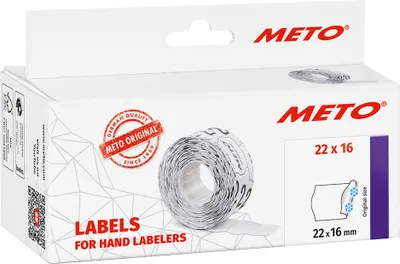 Produktbild von METO Etiketten für Preisauszeichner 22 x 16 mm weiß 6 Rollen à 1.000 Etiketten