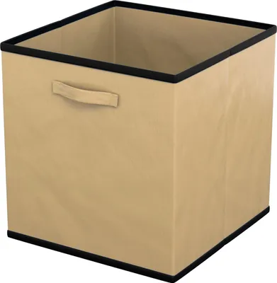 Immagine prodotto di Intirilife 6x scatola pieghevole in tessuto beige - 26,7 x 26,7 x 28 cm - Scatola multifunzionale da abbinare ad armadi o scaffali