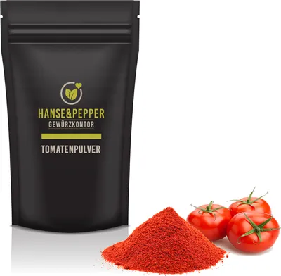 Produktbild von 1kg Tomatenpulver aus sonnengereiften Tomaten pulvrig naturbelassen in Spitzenqualität - Gourmet Serie