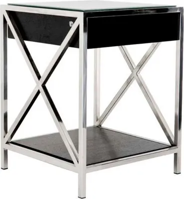 Produktbild von Casa Padrino Luxus Beistelltisch / Nachttisch 47 x 46 x H. 61 cm - Hotel Möbel