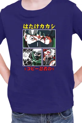 Immagine prodotto di Maglietta per bambini Naruto Kakashi Hatake 08, 5-6 Jahr - 116 , Bleu foncé