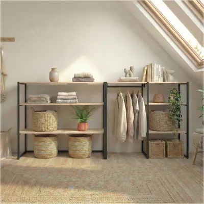 Produktbild von 2er-Set modulare Dachboden-Kleiderständer 200x85cm KADRA