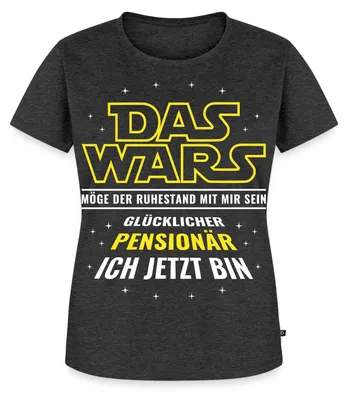 Produktbild von Spreadshirt Glücklicher Pensionär Lustiger Ruhestand Spruch Frauen Premium T-Shirt, S, Anthrazit meliert
