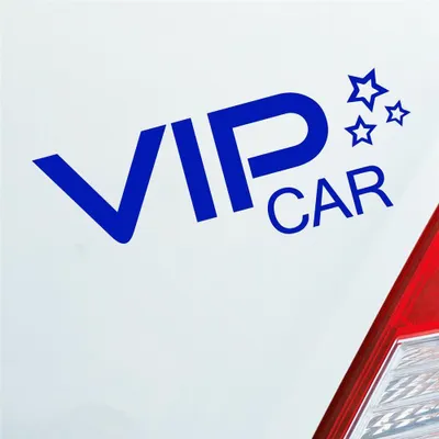 Produktbild von Auto Aufkleber VIP Car V.I.P. Stern 15,5x5,5 cm Dunkelblau Sticker Heckscheibenaufkleber