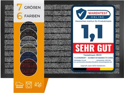 Produktbild von Schmutzfangmatte Dura Grau 66 x 185 cm