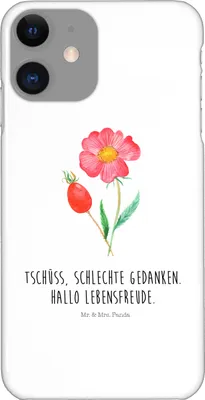 Produktbild von Mr. & Mrs. Panda Iphone 11 Handyhülle Blume Hagebutte - Weiß - Geschenk, Handy Schutzhülle, Blumen, Schlechte Gedanken, Hülle, Case, Cover, Lebensfreude