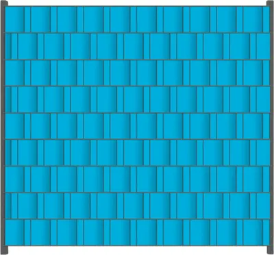 Produktbild von Wallario Zaunsichtschutz mit Motiv Hellblau für Ein- und Doppelstabmatten Zäune in der Größe 200 x 180 cm