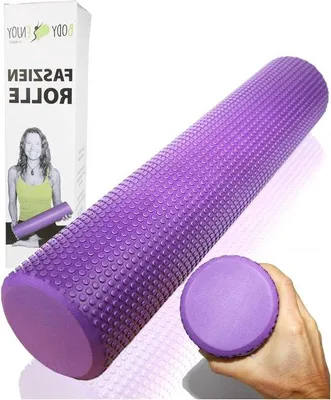 Produktbild von Famanu Foamroller 95x43cm weich lila für Rücken-Selbstmassage - Faszienrolle Nacken Rücken-Strecker - Triggerpoint Schaumrolle (EVA) für Pilates Yoga