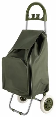 Obrázok produktu pre HOWHOMELY | Cestovný vozík – nákupný vozík – zelený – 40 l – nákupná taška – na kolieskach – praktický