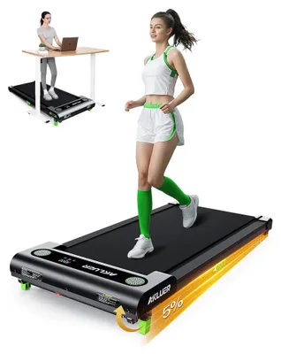 Image de Walking Pad 480L-A - Tapis de course compact pour bureau - Inclinaison réglable - Moteur silencieux de 2,5 chevaux - Capacité de charge de 150 kg - Écran LED - Télécommande