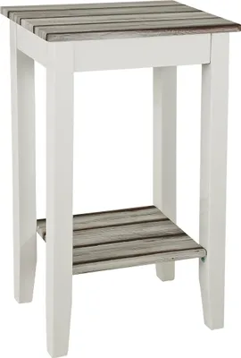 Produktbild von HAKU Beistelltisch Nachtkonsole maritimo kiefer, weiß - MDF, B/H/T: 40x69x30 cm