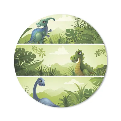 Produktbild von MuchoWow® Mauspad Mousepad Dino - Wald - Zeichnung 50x50 cm - Mousepads - Maus Mat - Pad - Mausunterlage - Vinyl