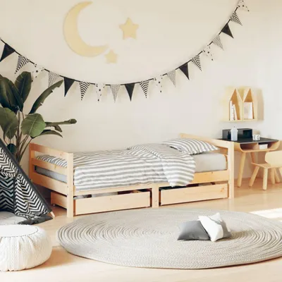 Immagine prodotto di vidaXL Letto per bambini con cassetti 80x160 cm in legno di pino massiccio
