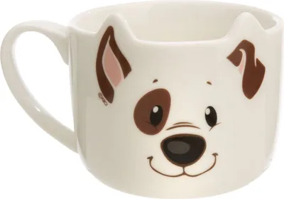 Produktbild von Nici Tasse Hund weiß/braun 350 ml