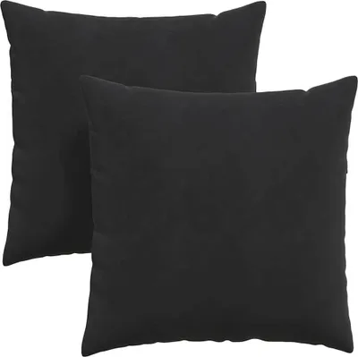 Zdjęcie produktu dla vidaXL Poduszki na sofę, 2 sztuki, czarne, 60 x 60 cm, tkanina sztruksowa