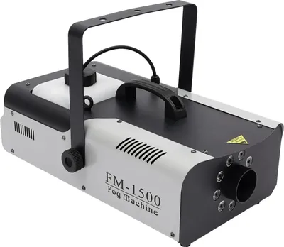 Produktbild von Nebelmaschine - Bühnen-Fogger - 1500 W - Fernbedienung 10–30 m - Ausstoß 2–3 m - Tank 2,5 l - RGB LED - AC 220–240 V 50 Hz - Schwarz