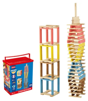 Image de Técap Multicolore - Jeu d'équilibre et de construction - JEUJURA - 200 pièces