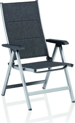 A studio shot of a folding chair.