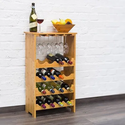 Produktbild von Weinreihenhalter, Weinregal - , Weinflaschenhalter, Weinflaschenreihenhalter - tragbar, holz