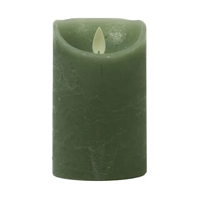 Produktbild von Anna's Collection Led-Blockkerze - jadegrun - H12,5 x T7,5 cm - Wachs