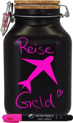 Produktbild von Spardose Geld Geschenk Ideen Neon Beschriftung pink Größe XXL 3 Liter