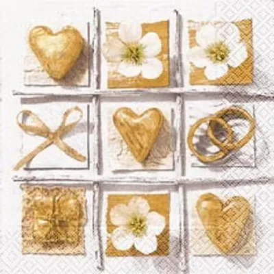 Produktbild von 20 Lunch Servietten 33X33Cm Two Hearts Forever