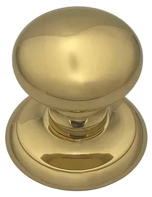 Produktbild von Fester Türdrücker aus Messing, Ø 70 mm, poliertes Messing