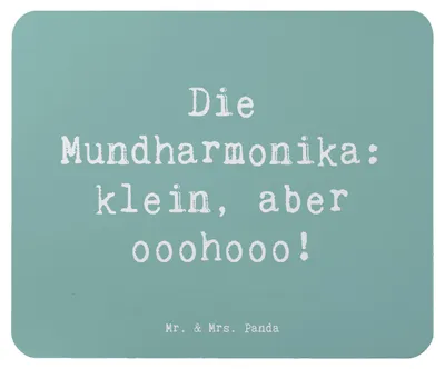 Produktbild von Mr. & Mrs. Panda Mauspad Spruch Mundharmonika Ohooo - Meeresbrise - Geschenk, Instrument, Folklore, Mousepad, Mouse Pad, Blues, Musik, Unterwegs, laptop, Musikinstrument