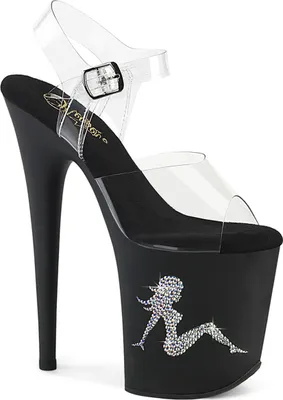 Produktbild von FLAMINGO-808TGRS Herren Sandale von Pleaser, Transparent Silber , EU 39, US 9
