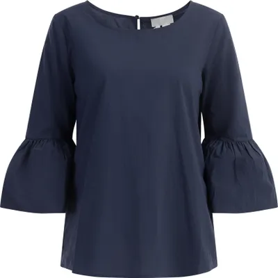 Produktbild von RISA damen baumwollbluse - marine, XXL