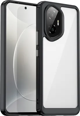 Immagine prodotto di Custodia per Honor 300 trasparente, protettiva in silicone TPU antiurto nero
