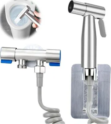 Produktbild von Famanu Handbidet Toilettensprühgerät mit verstellbarem Wasserdruck - Badezimmer Zubehör