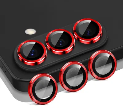 Produktbild von Kamera Linsenschutz Glas Set für Samsung Galaxy S26 Schutzglas Camera Linse Panzerfolie 9H Rot