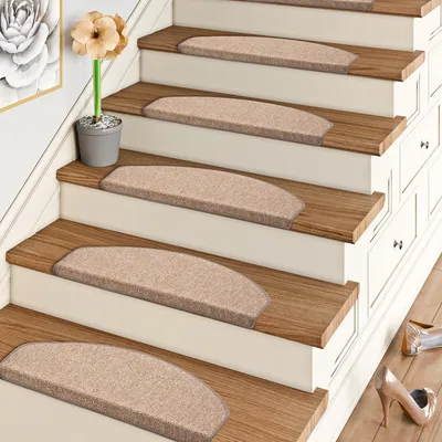 Produktbild von Trend Schlinge Stufenmatte Strong Nougat (halbrund), Größe / Menge:18x56 cm = 15 Stck.