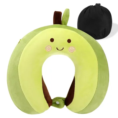 Productafbeelding van Draagbaar Nekkussen met Dierenpatroon, Ergonomisch Reiskussen