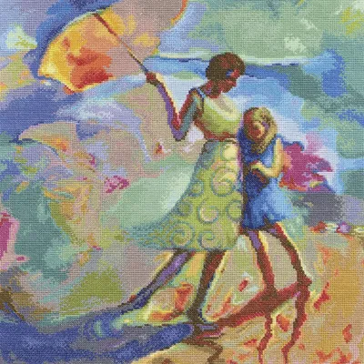 Immagine prodotto di RTO Set punto croce "Sea palette" m583, schema di conteggio, 35x35 cm