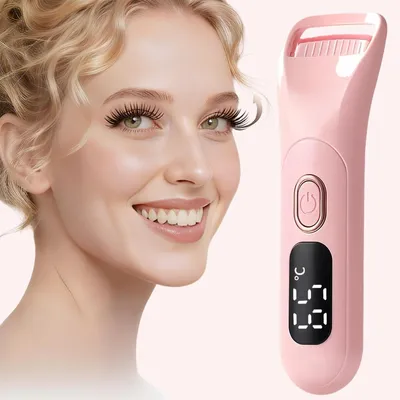 Produktbild von Elektrische Wimpernzange, LED Display, 3 Temperaturstufen, Dual-Bogen Design, wiederaufladbar via Type-C, schnelle Aufheizung, natürliche Wimpern