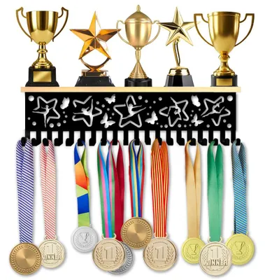 Obrázok produktu pre Držiak na medaily a trofeje na stenu – 40 cm, určený na vystavovanie medailí a trofejí
