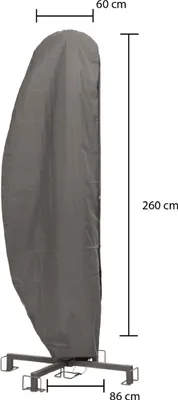 Produktbild von Winza Outdoor Covers - Gartenmöbelzubehör - Gartenmöbel-Schutzhüllen - Premium Abdeckung/Schutzhülle Sonnenschirm - Ampel/Freiarm - 260x60/86 cm