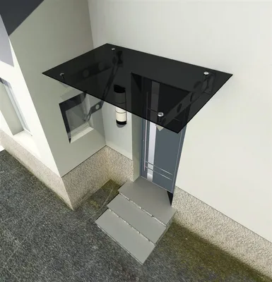 Immagine prodotto di Glaszentrum Hagen - Beccuccio in vetro grigio 120x90 cm - Trasparente incl. Supporto in acciaio