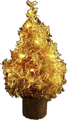 Produktbild von HAAC LED Weihnachtsbaum mit Lichterkette Farbe GOLD Höhe 20 cm Weihnachten