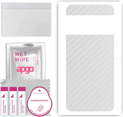 Produktbild von apgo Rückseite Schutzfolie, Skin, kompatibel mit Google Pixel 8, Hinten Displayschutzfolie aus Vinylfolie, kratzfest, einfache Montage - Transparenter Kohlenstoff