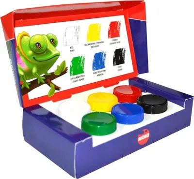 Produktbild von Mona Plakatfarben Set mit 6 satten Farben 20 ml Schulwasserfarben 1 Stück