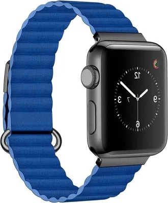 Obrázek produktu pro Kožený řemínek 38–49 mm, černý, pro chytré hodinky