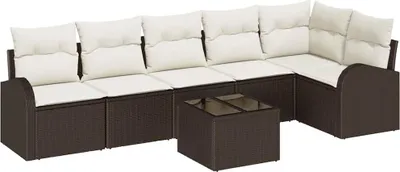 Immagine prodotto di Set Divano da Giardino Marrone polyrattan
