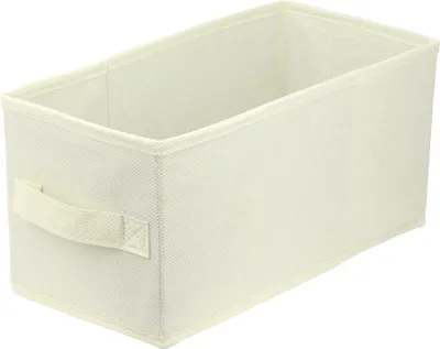 Zdjęcie produktu dla Lavita Storage Box | składane pudełka do przechowywania 15 x 31 x 15 cm | organizer do szuflady| kość słoniowa / beżowy| 1 sztuka