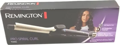 Produktbild von Remington Lockenstab Pro Spiral Curl CI5319, 19 mm für definierte Ringellocken, antistatische Keramik-Turmalin-Beschichtung, schwarz/creme