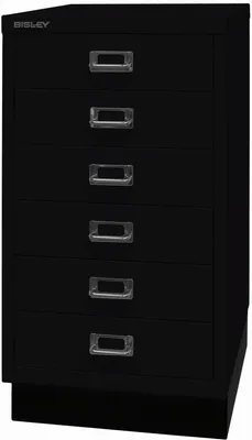 Produktbild von BISLEY MultiDrawer™ L29A36S Schubladenschrank schwarz 6 Schubladen 34,9 x 43,2 x 67,0 cm